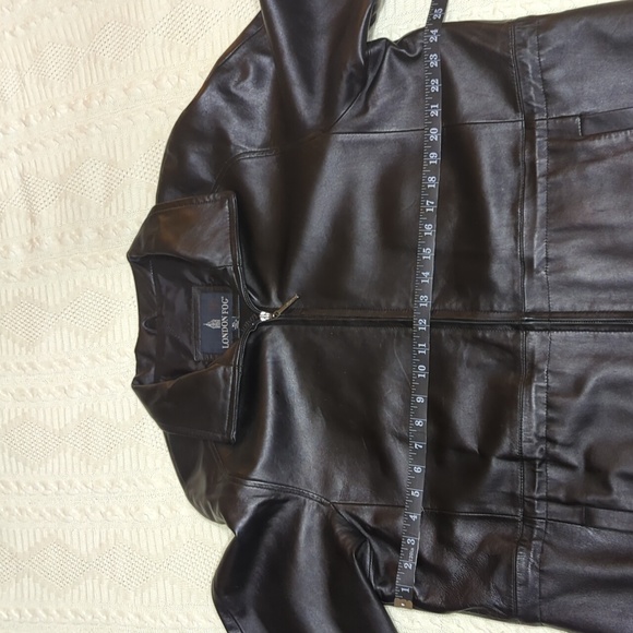 Black Leather Jacket - London Fog - Picture 5 of 9